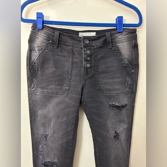 FREE People Womens Cotton Mid Rise Relaxed Button Fly Mountaineer Jean Size 2 - Picture 5 of 13